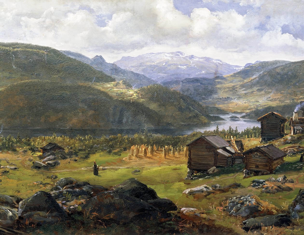 Norsk dal av Johan Christian Clausen Dahl (1788-1857), Norge 1800-tallet av Johan Christian Dahl