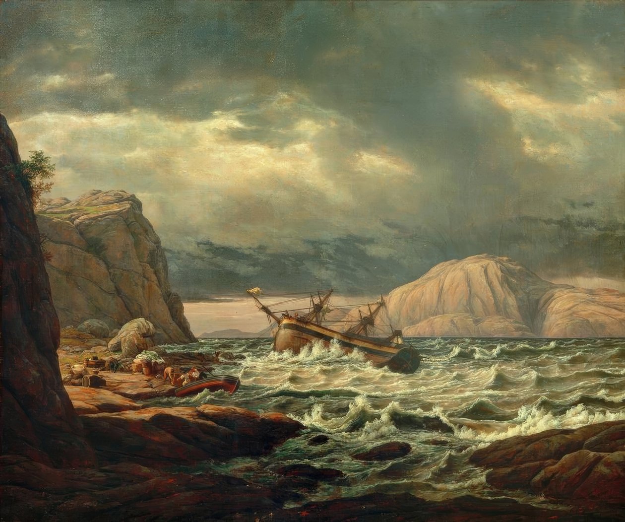 Forlis på norskekysten av Johan Christian Dahl