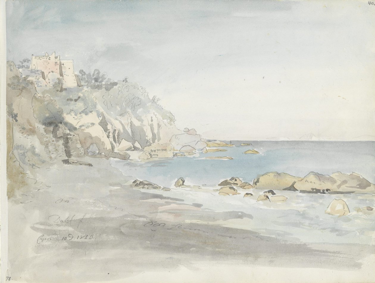Stranden ved Marina Grande, Capri av Johan Christian Dahl