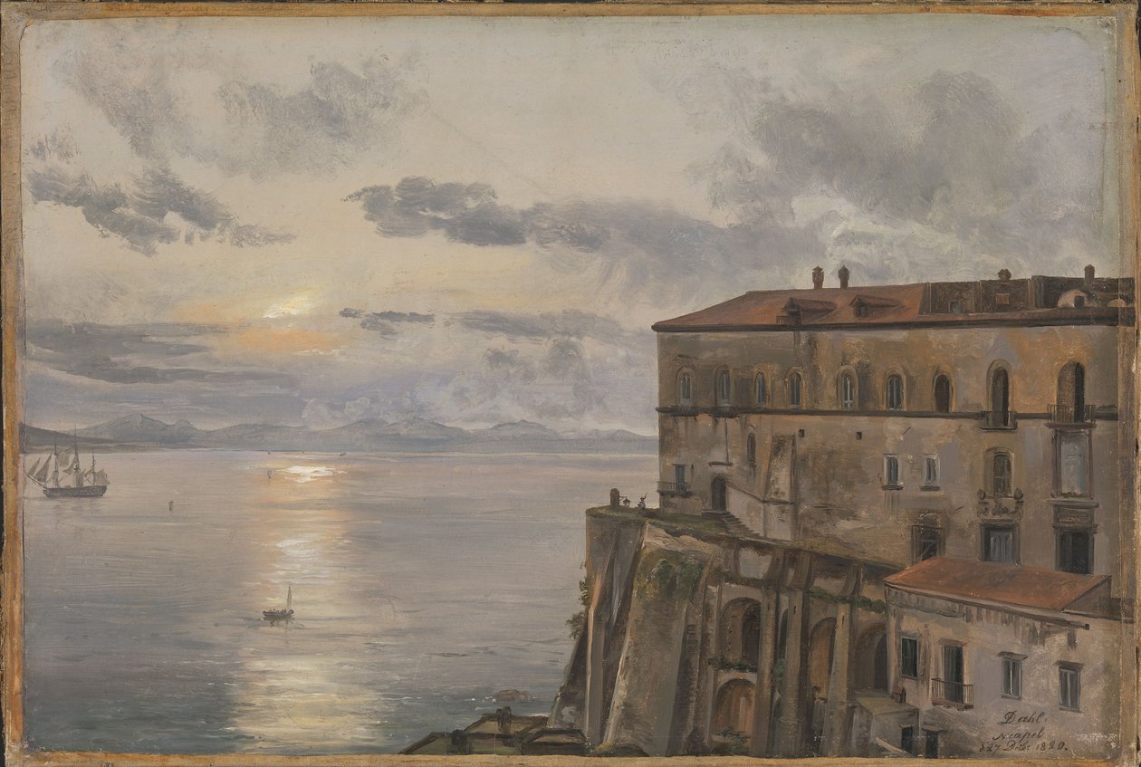 Kaserneanlegget ved Pizzofalcone, Napoli av Johan Christian Dahl