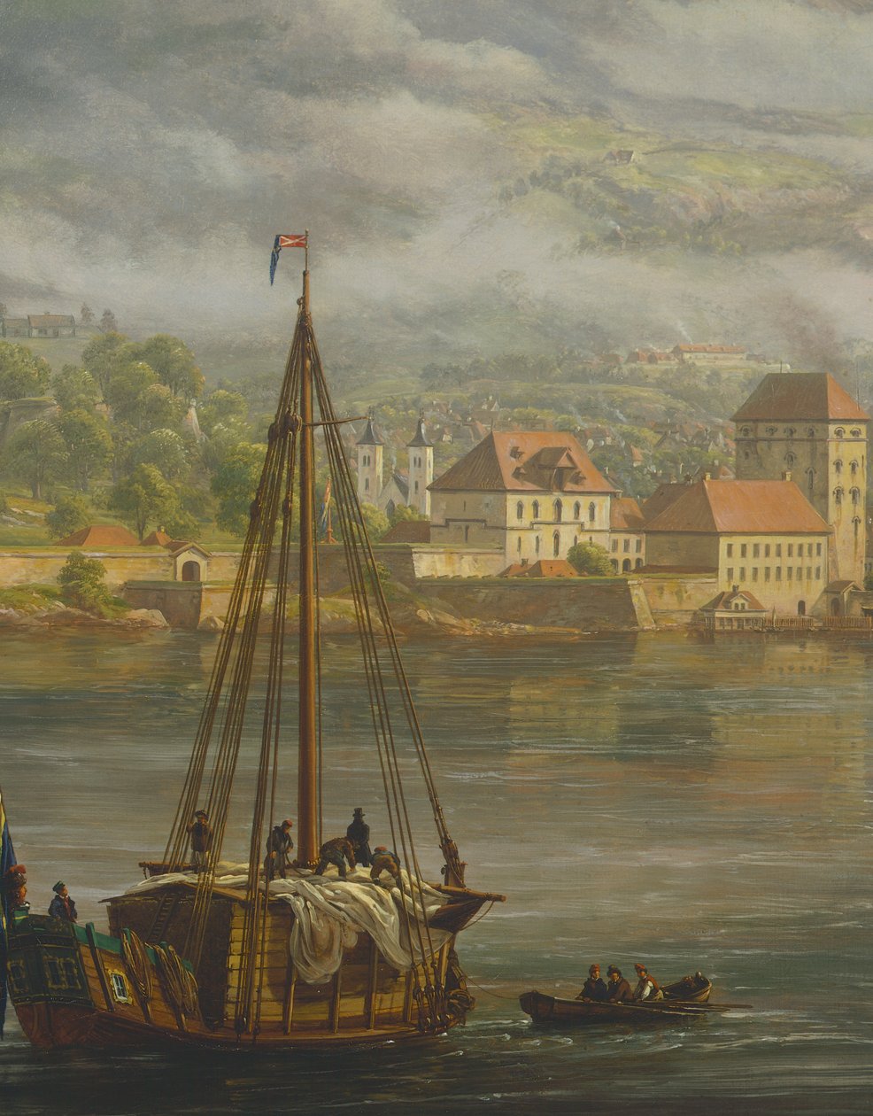 Utsikt over Bergen av Johan Christian Clausen Dahl (1788-1857), Norge 1800-tallet av Johan Christian Dahl