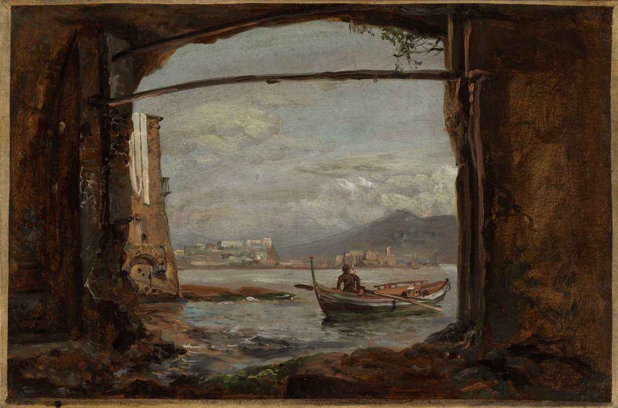 Utsikt fra en grotte nær Posillipo av Johan Christian Dahl