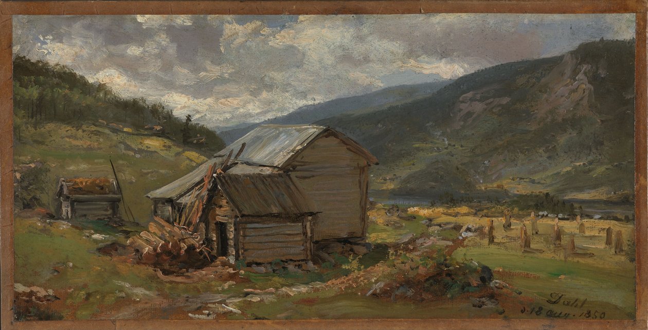 Utsikt over Hjelle i Valdres av Johan Christian Dahl