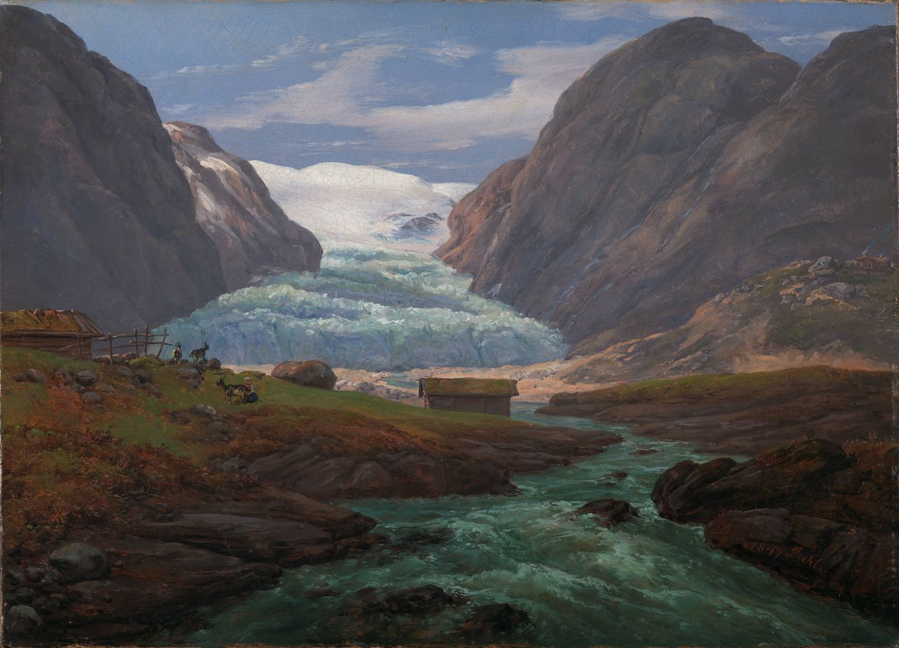 Utsikt over Nigardsbreen i Jostedalen av Johan Christian Dahl