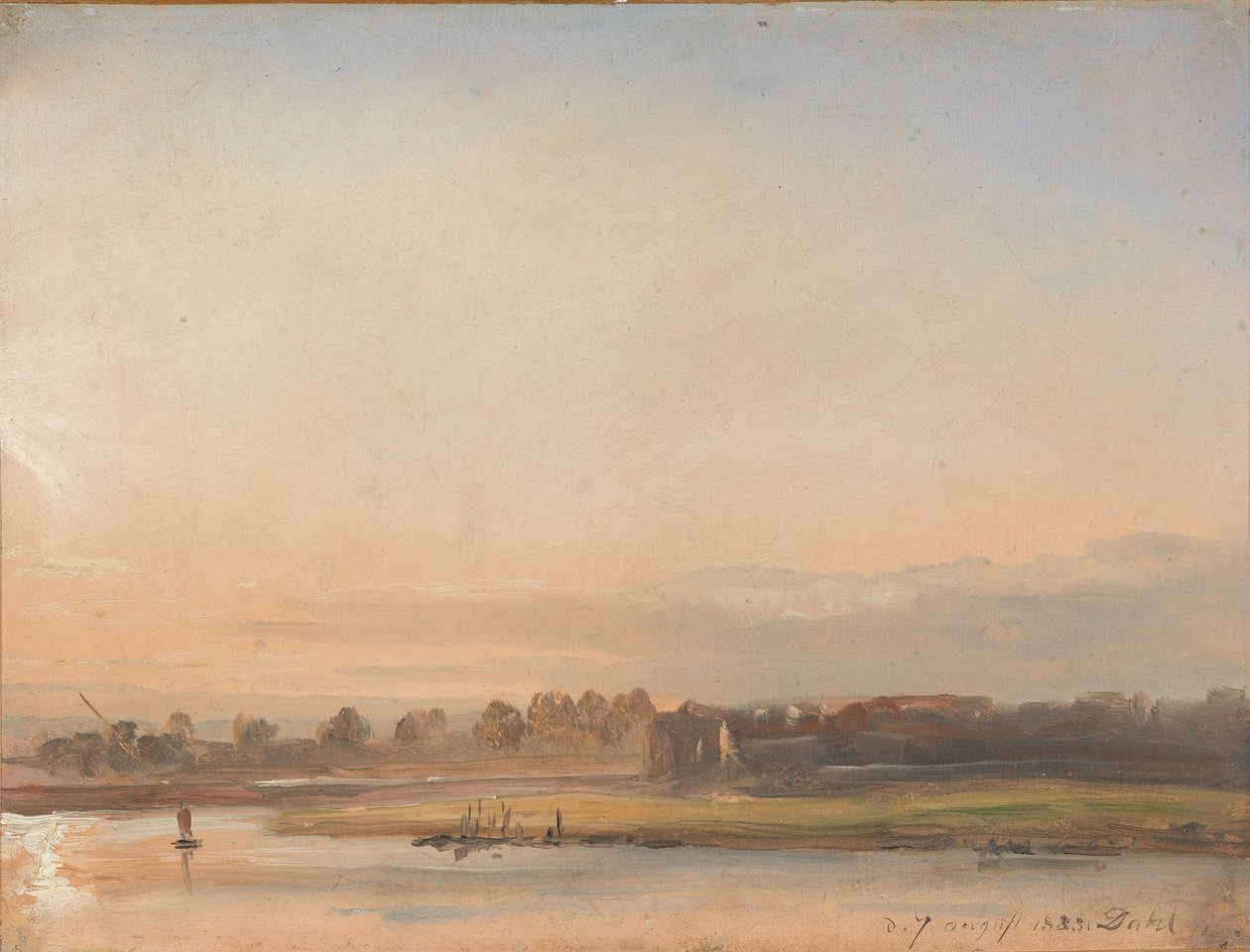 Utsikt over Elben av Johan Christian Dahl