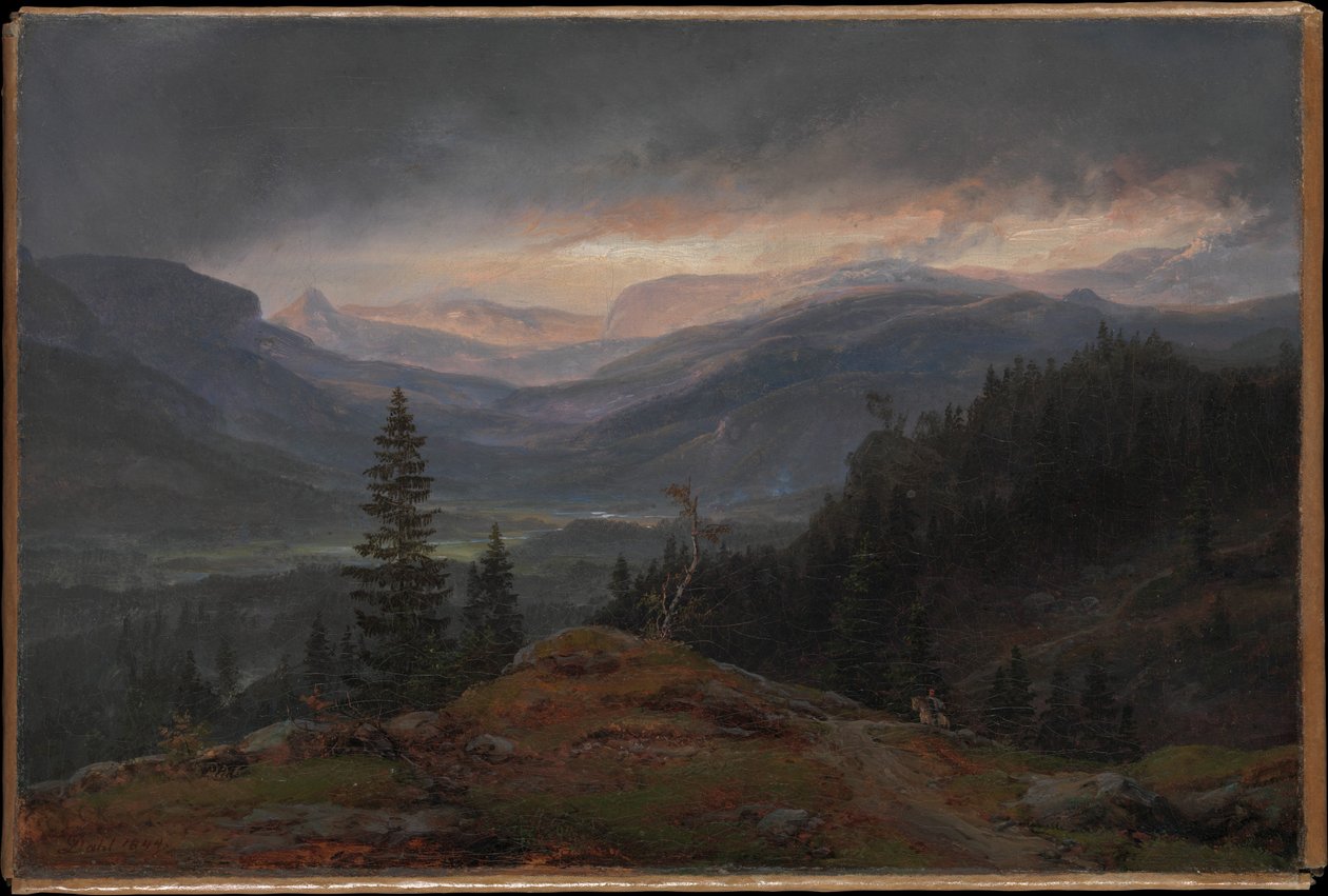 Utsikt over Hallingdal av Johan Christian Dahl