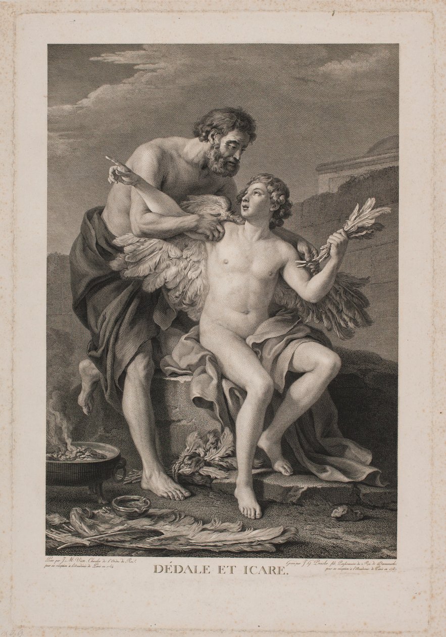 Daedalus og Ikaros av Johan Georg Preisler