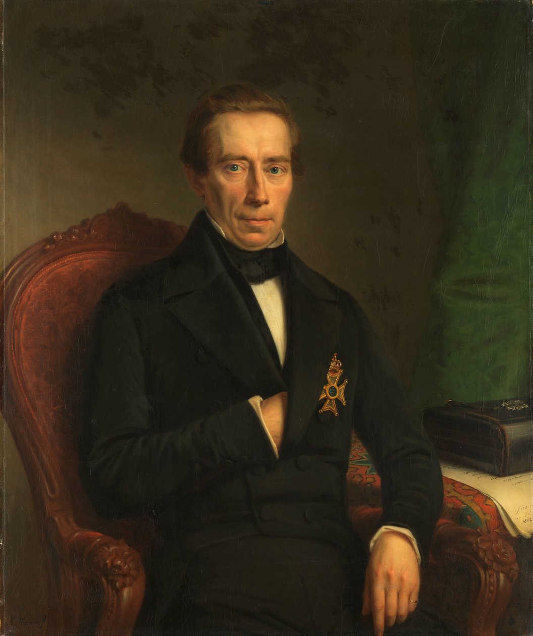 Portrett av Johan Rudolf Thorbecke, stats- og innenriksminister av Johan Heinrich Neuman