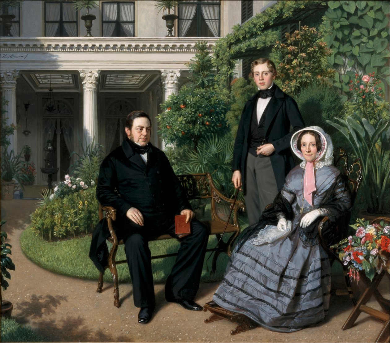 Portrett av Metelerkamp-familien av Johan Heinrich Neuman