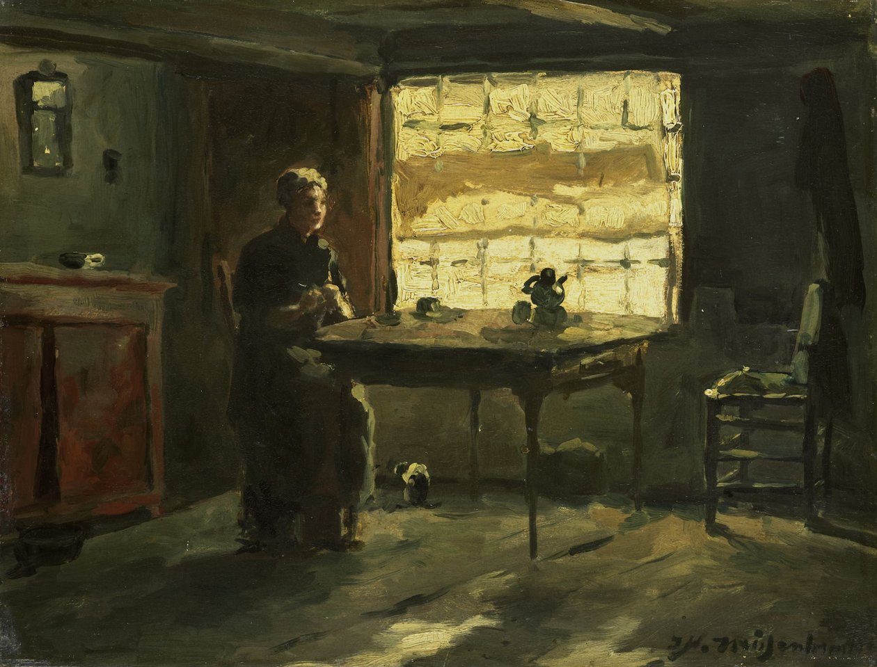 Bondens interiør av Johan Hendrik Weissenbruch