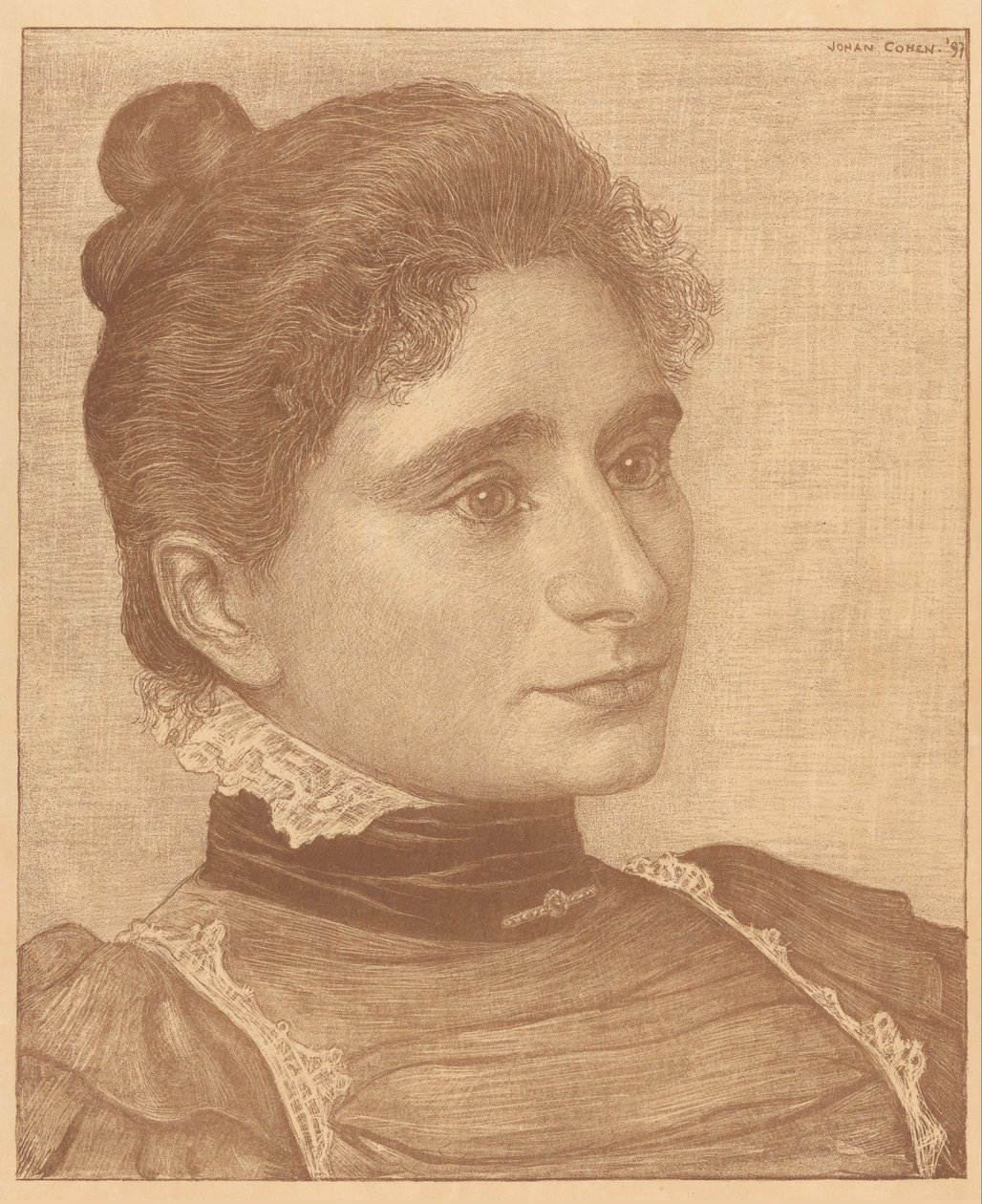 Portrett av Meta Cohen Gosschalk av Johan Henri Gustaaf Cohen Gosschalk