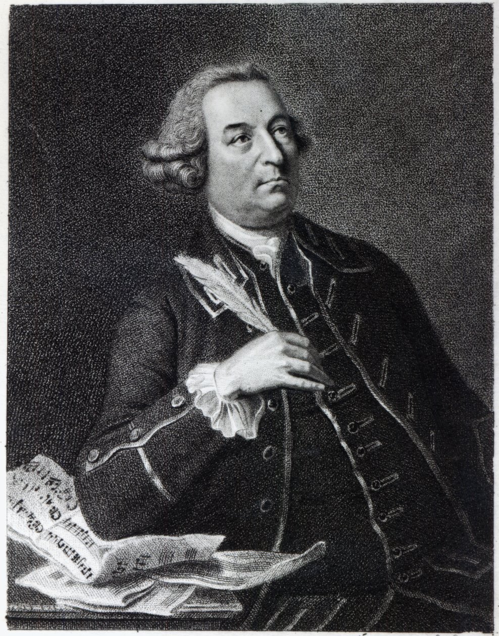Portrett av John Christopher Smith (1712-95), musiker og amanuensis av Handel av Johan Joseph Zoffany