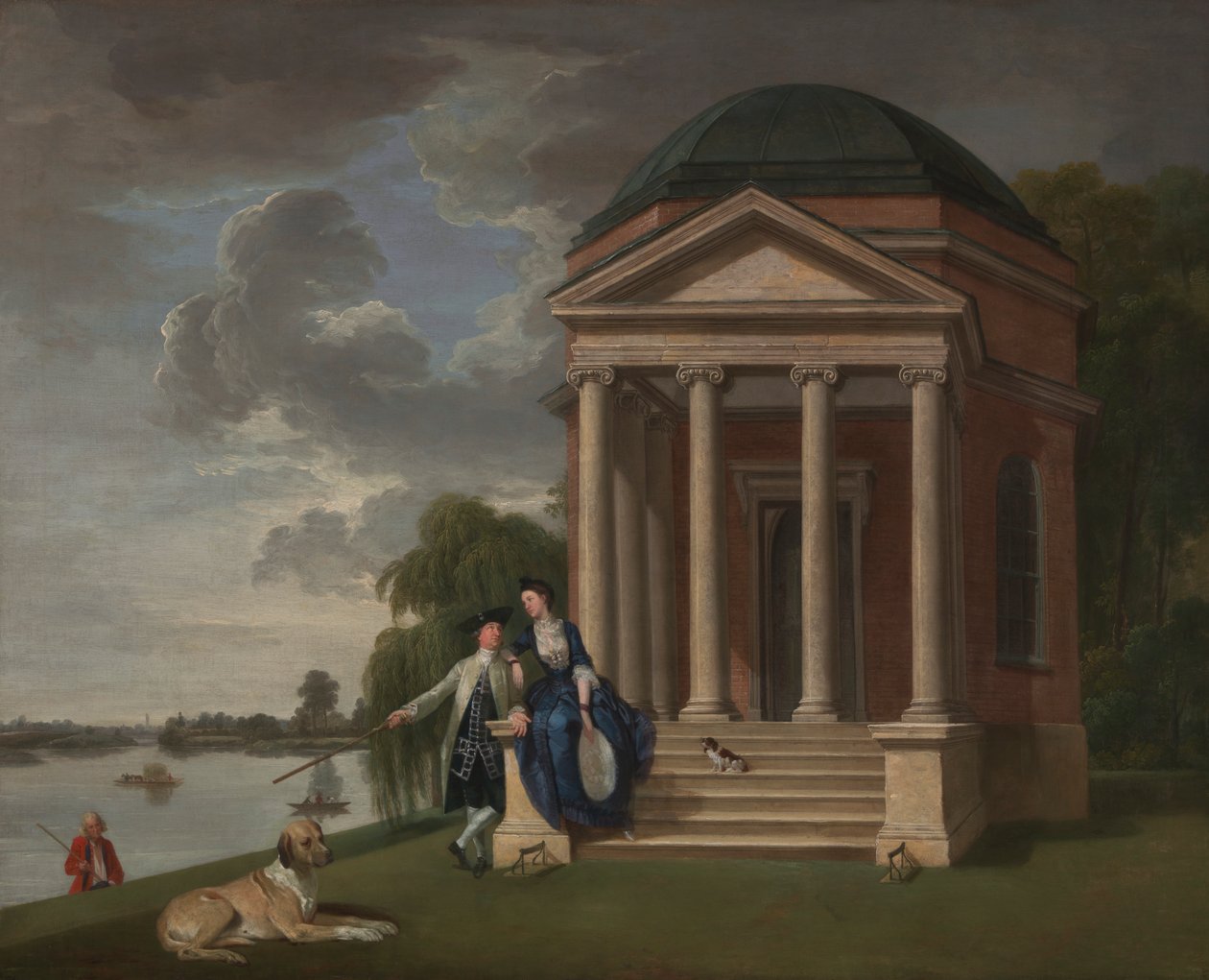 David Garrick og hans kone ved hans tempel til Shakespeare, Hampton av Johan Joseph Zoffany RA