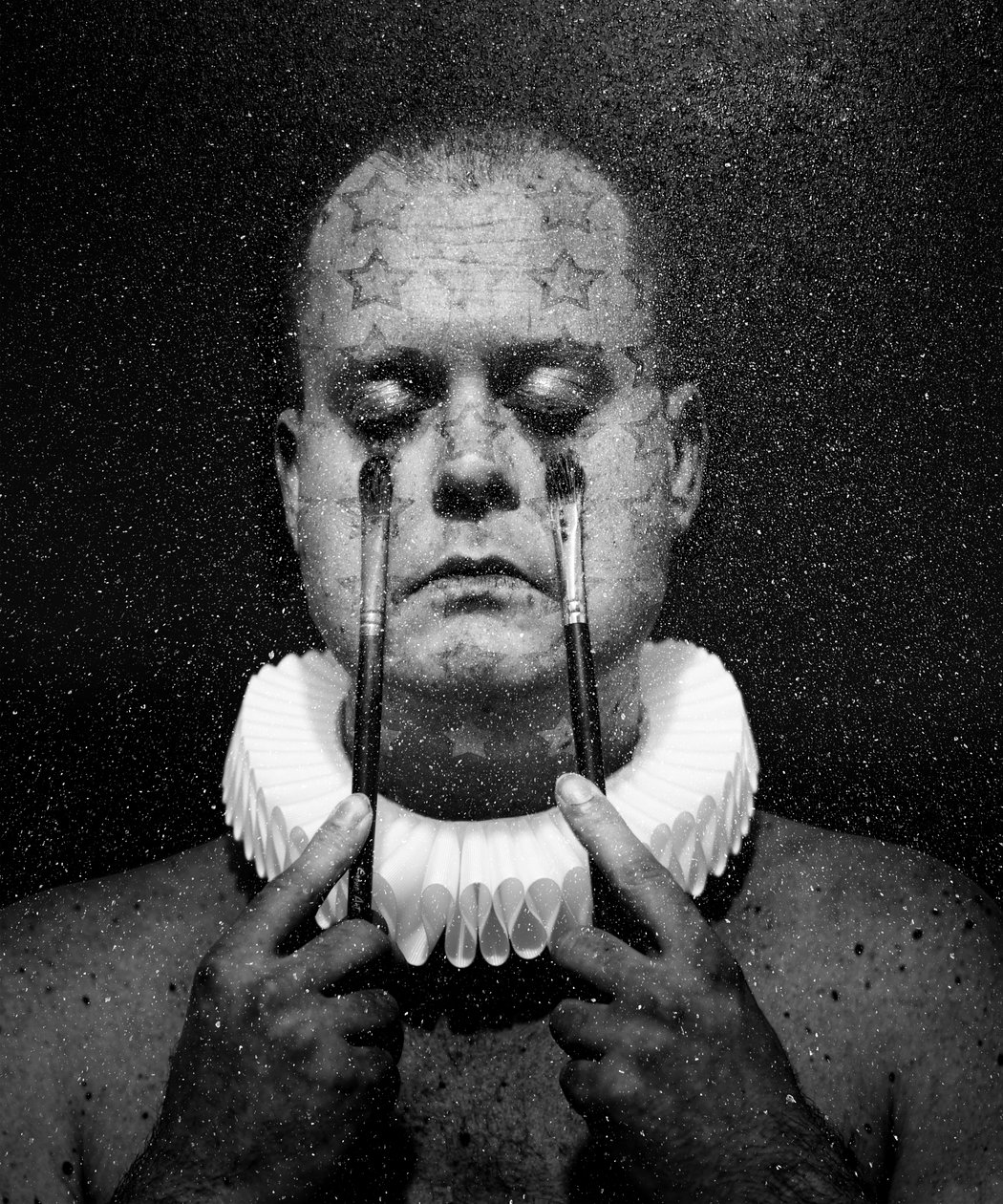 A clowns death (serie), 2016 (fotomanipulering) av Johan Lilja