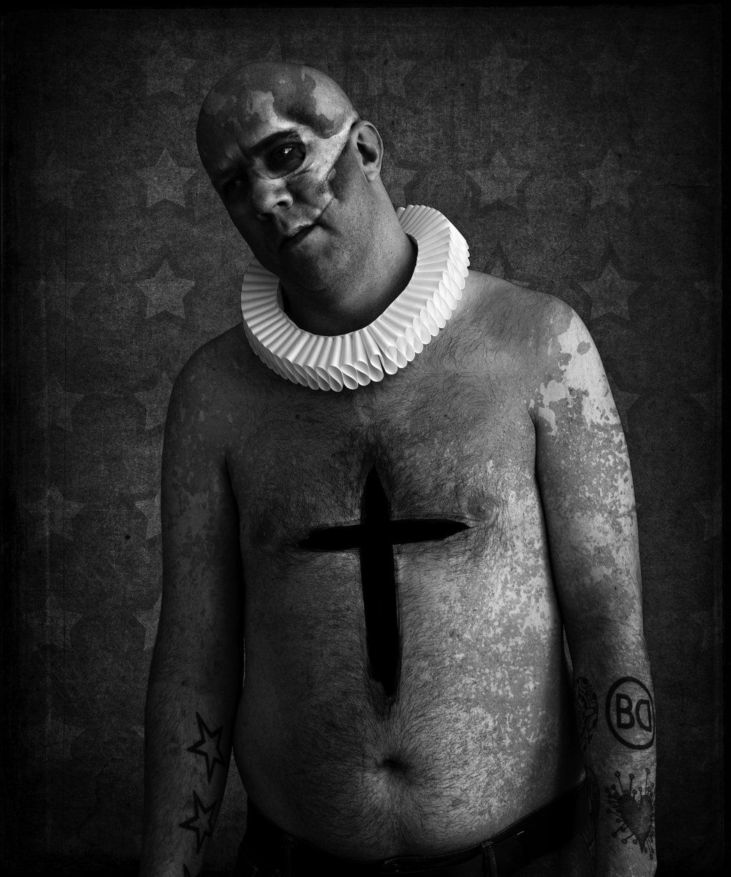A clowns death (serie), 2016 (fotomanipulering) av Johan Lilja