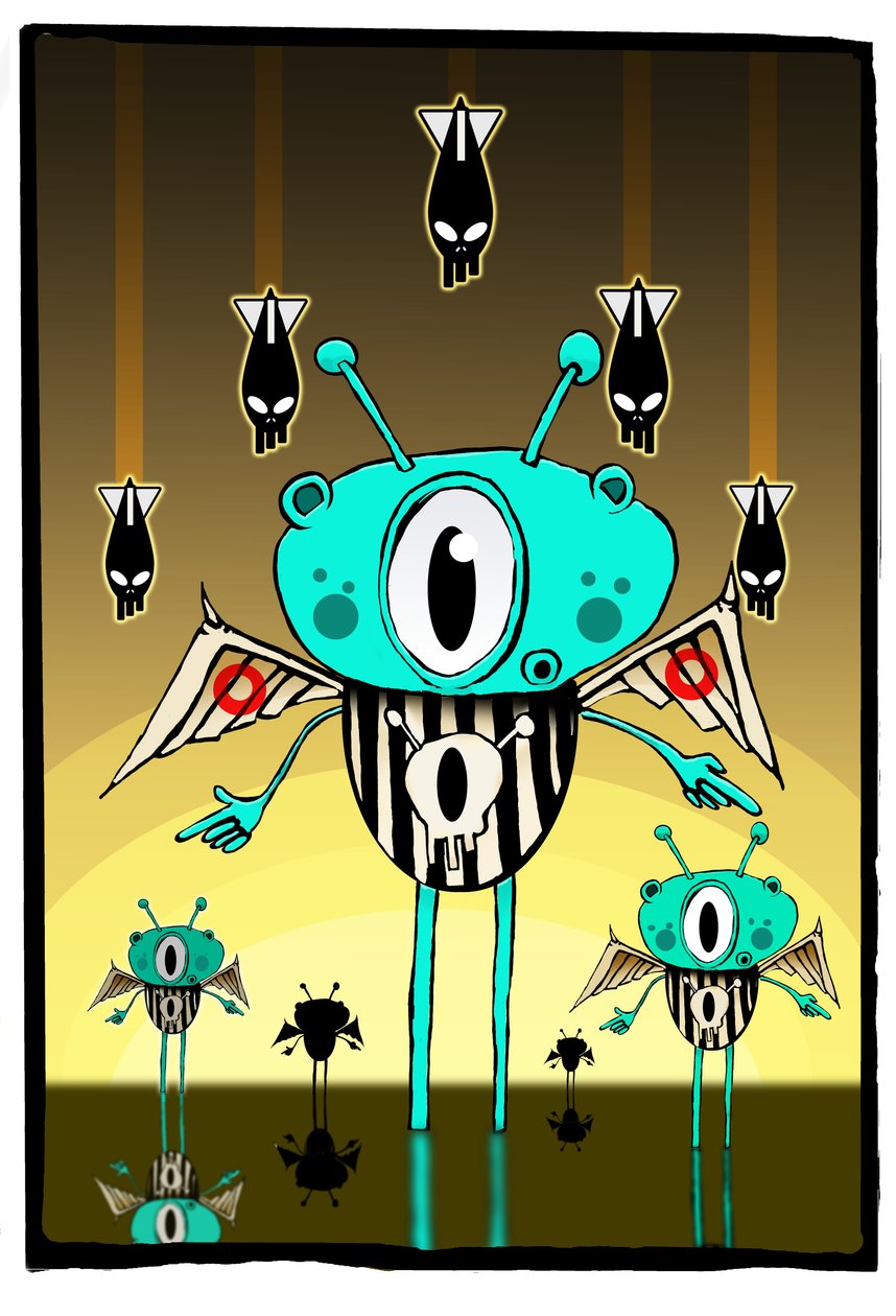 Team alien, 2012 (illustrasjon) av Johan Lilja