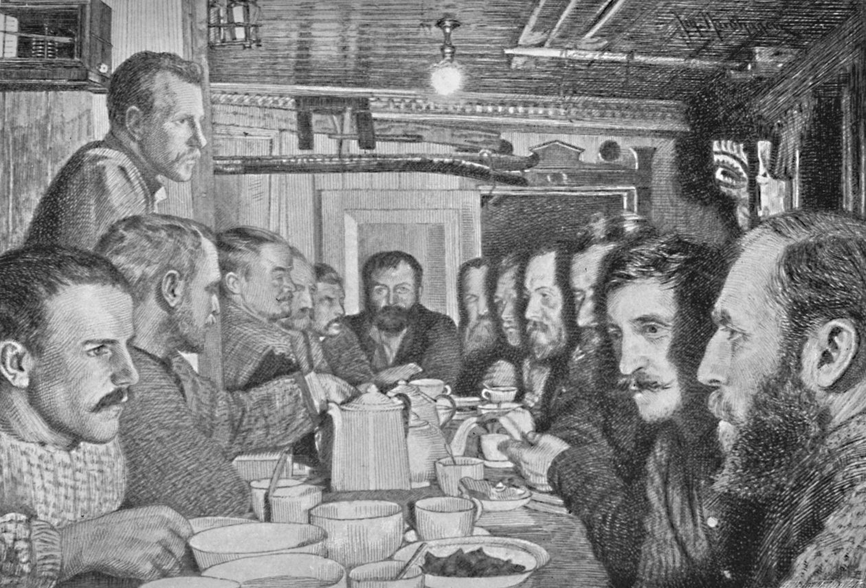 Ved nattverdsbordet, 14. februar, 1895, 1895, 1897 av Johan Nordhagen