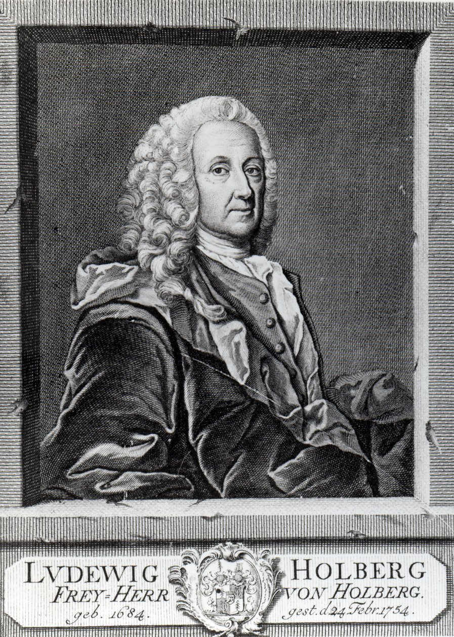 Ludvig Holberg, gravert av Johann Martin Bernigeroth, 1757 av Johan Roselius