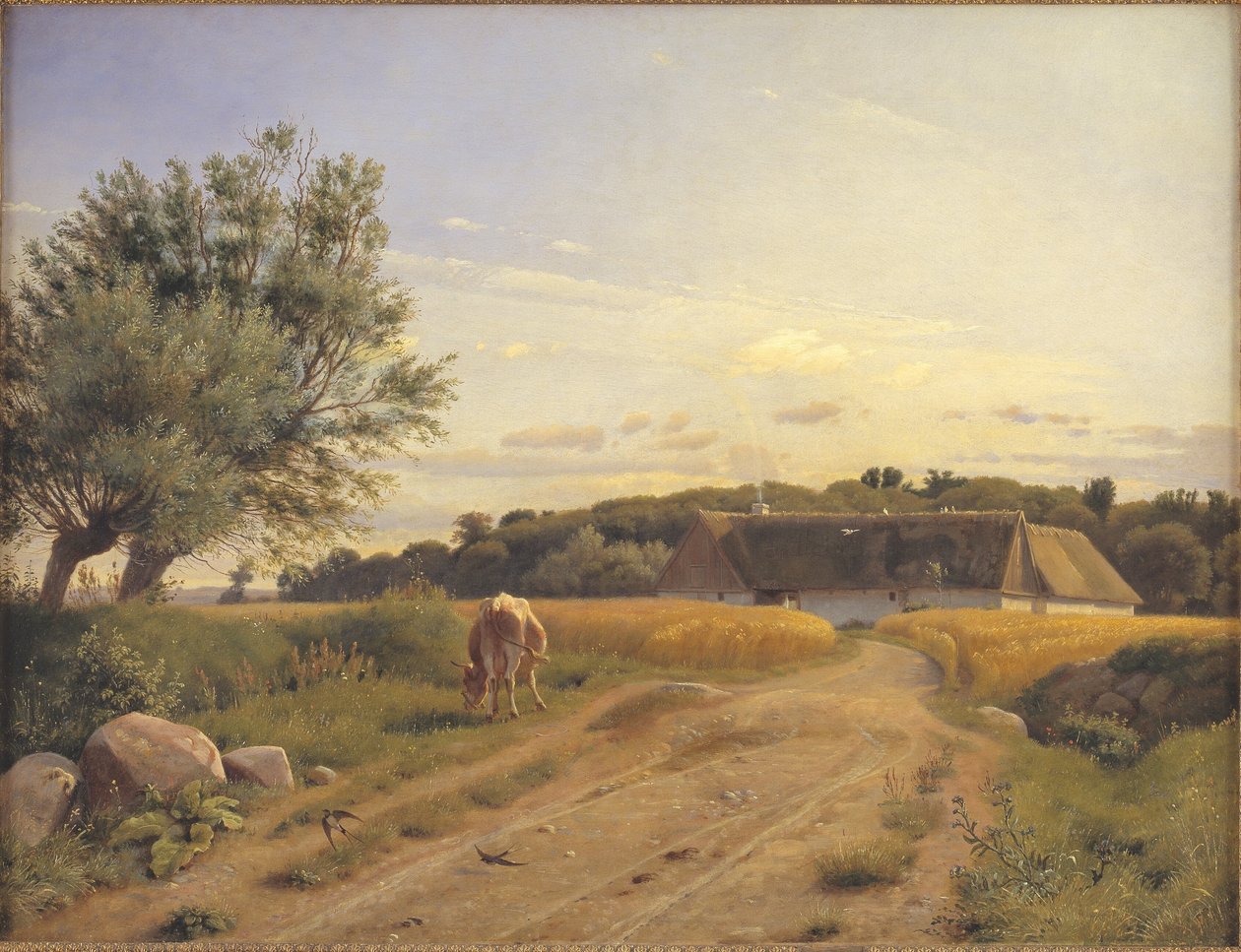 Et torp ved Lodskov ved Vognserup Herregård, Sjælland av Johan Thomas Lundbye