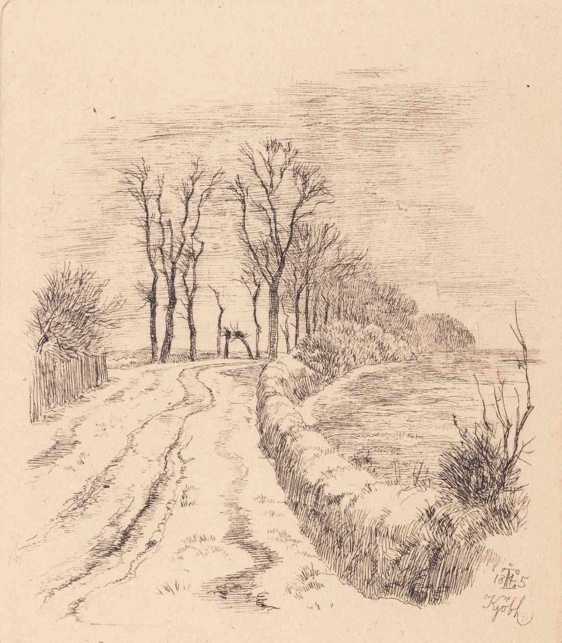 Allé ved Vallø av Johan Thomas Lundbye