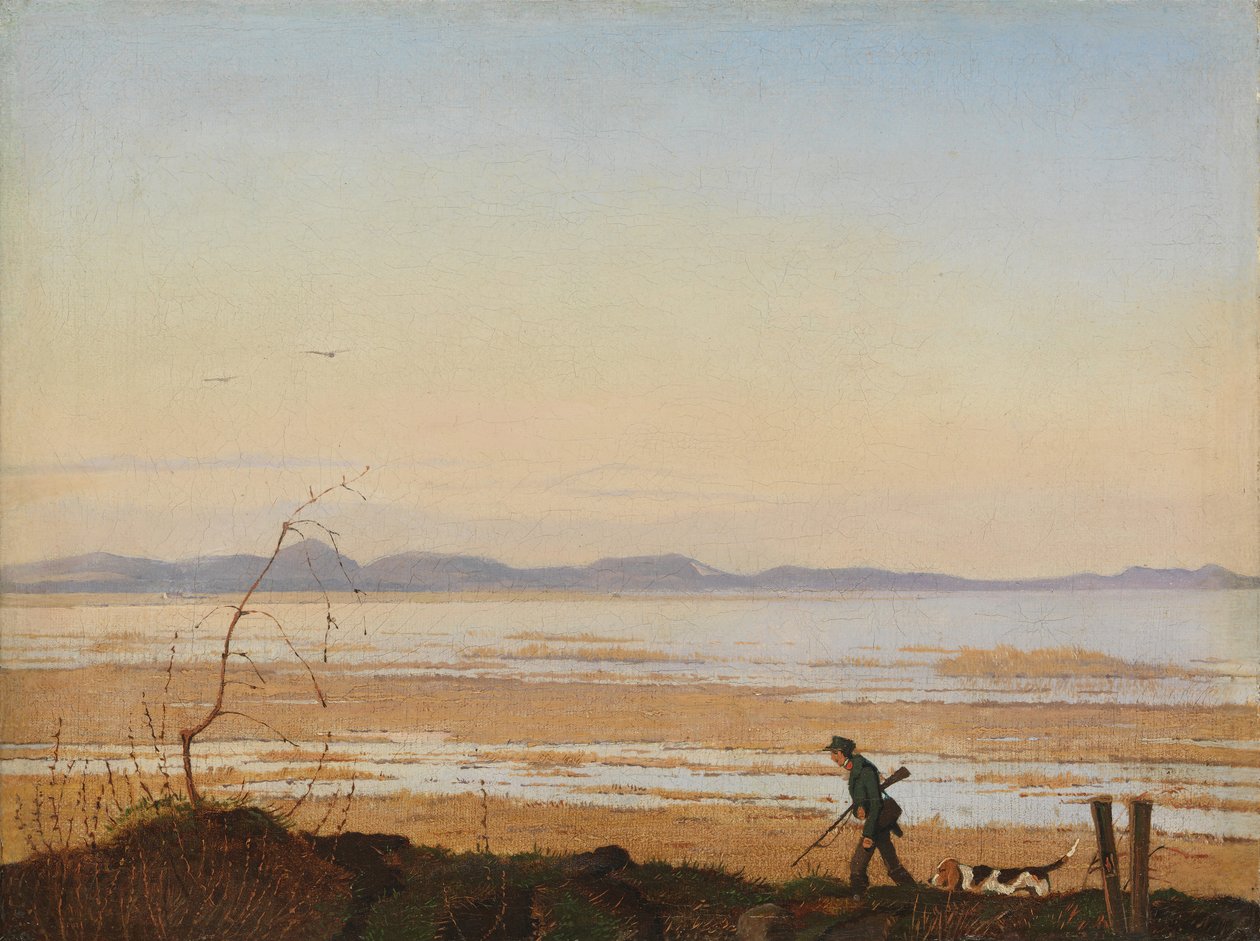 En kveld ved Arresø, ca. 1837. av Johan Thomas Lundbye