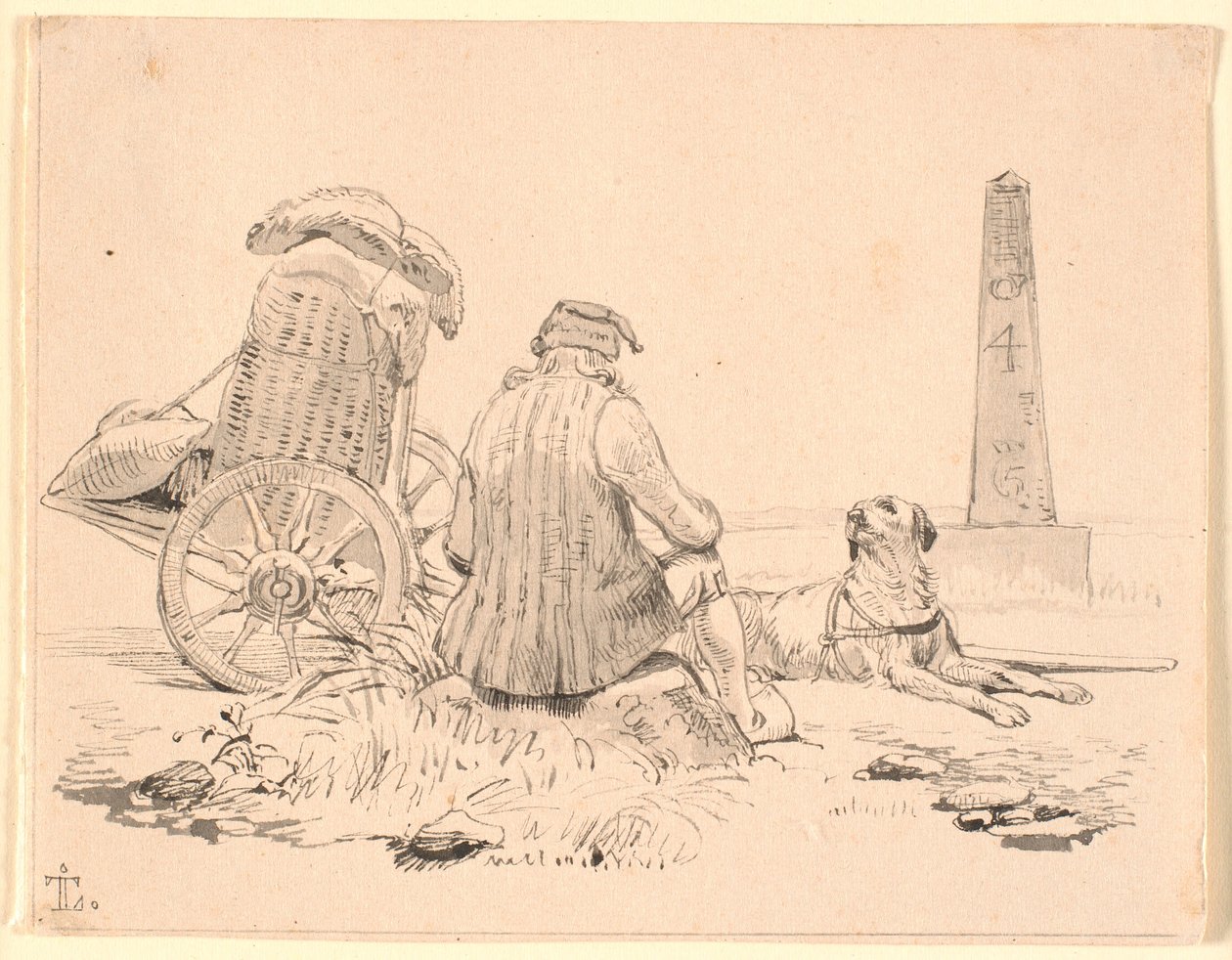 Selgeren og hunden hans av Johan Thomas Lundbye