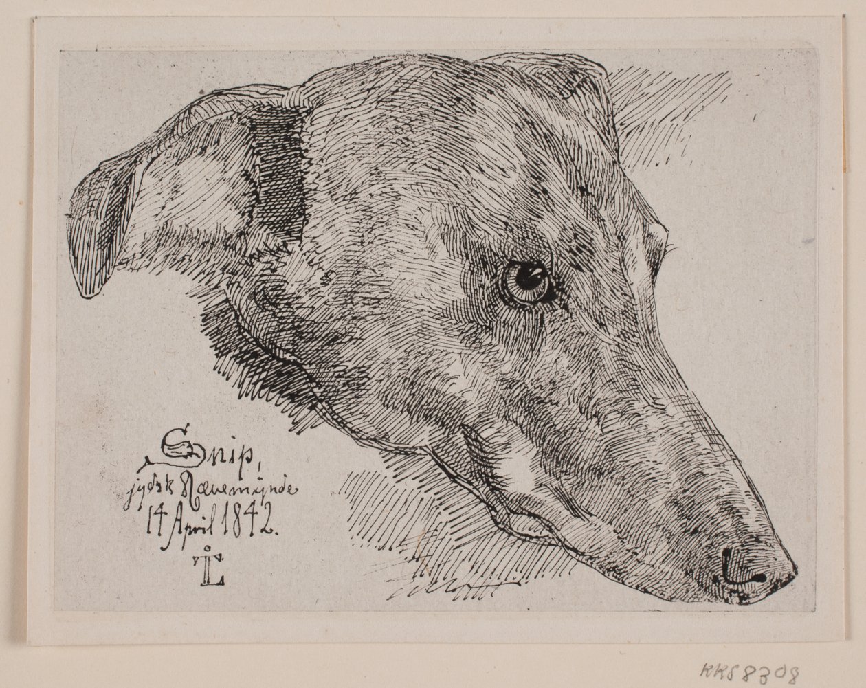 Hundehode, Snip av Johan Thomas Lundbye