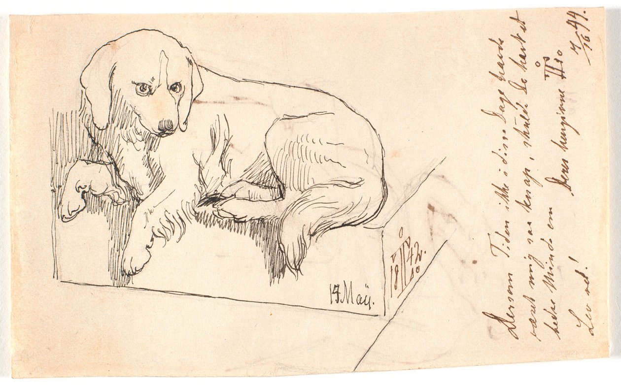 Løgnende hund av Johan Thomas Lundbye