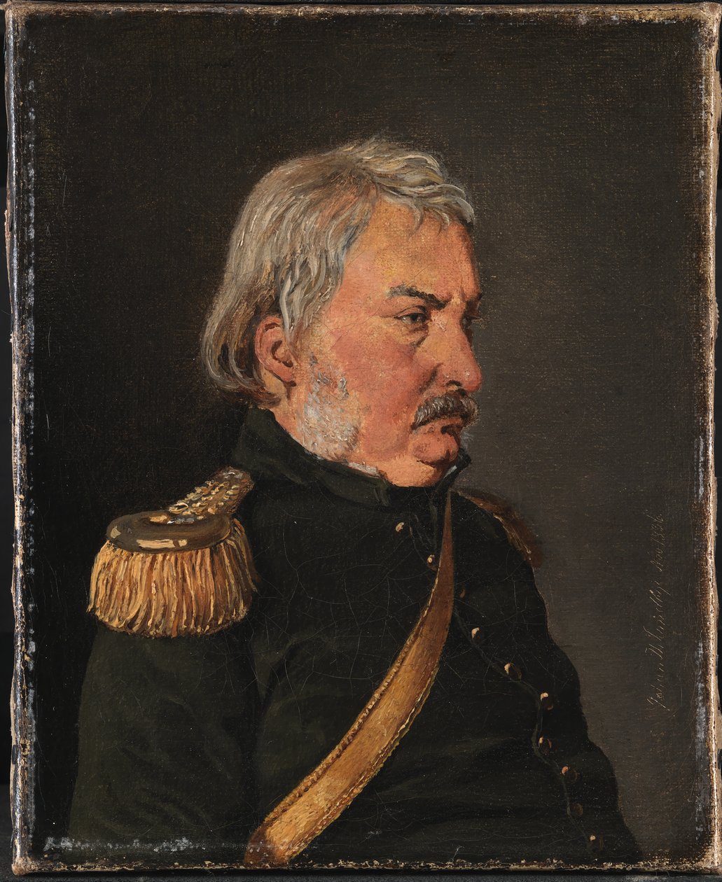 Oberst Joachim Theodor Lundbye, kunstnerens far av Johan Thomas Lundbye