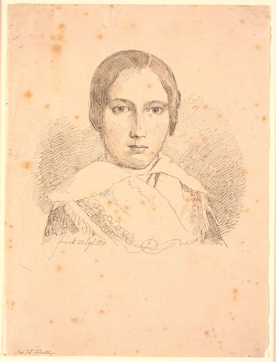Portrett av en ung jente av Johan Thomas Lundbye