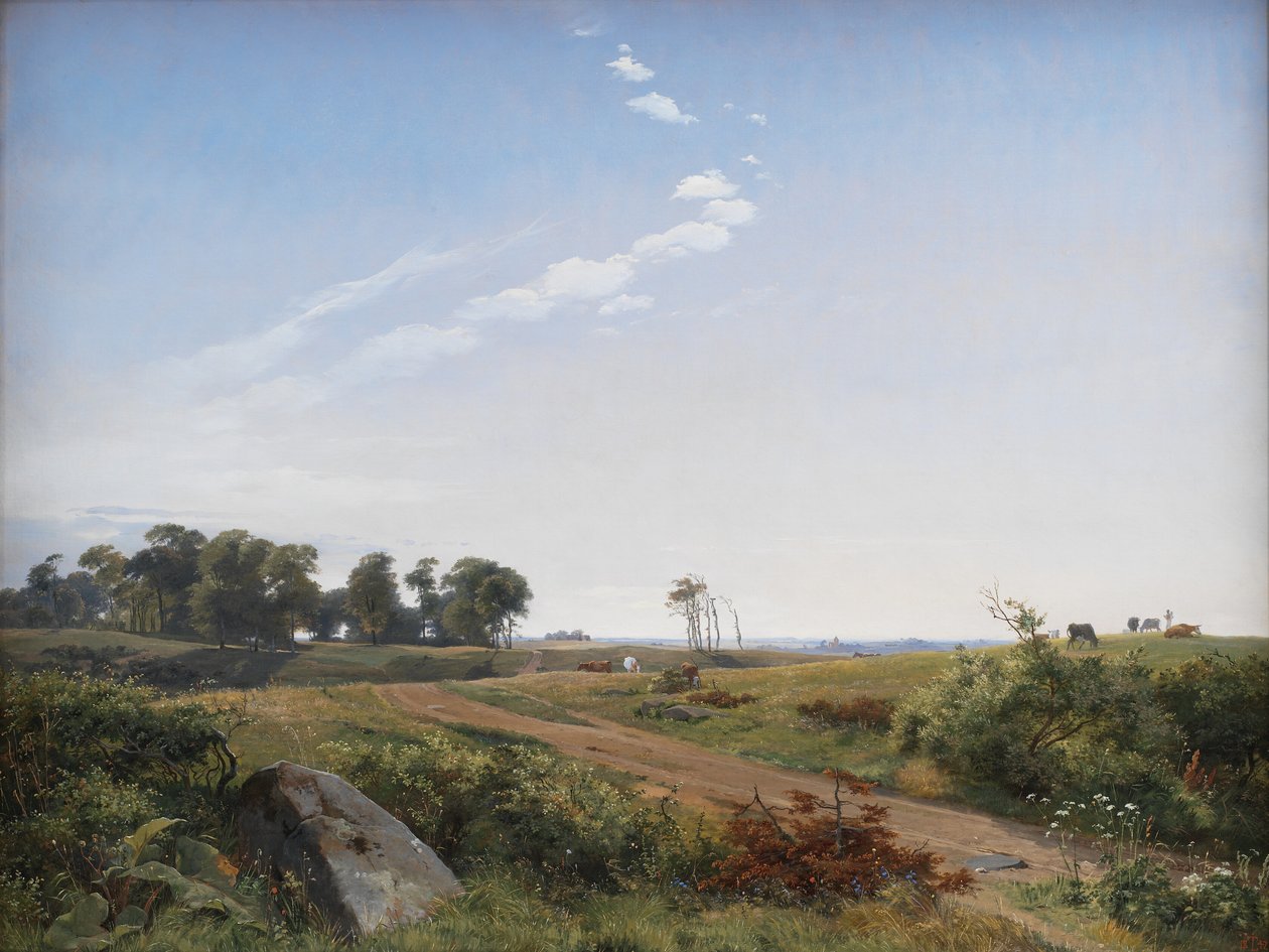 Sjælland landskap. Åpent land i Nordsjælland av Johan Thomas Lundbye