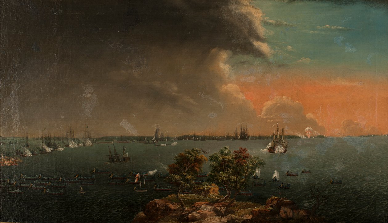 Andre russisk-svenske slaget ved Svensksund 10. juli 1790. av Johan Tietrich Schoultz