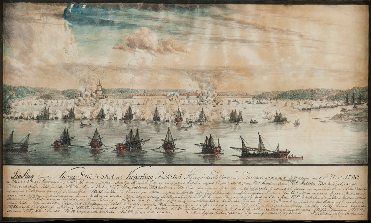 Slaget ved Fredrikshamn i mai 1790, 1791. av Johan Tietrich Schoultz