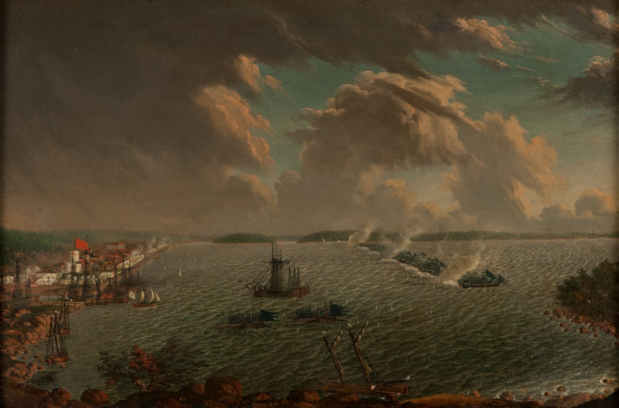 Slaget ved Fredrikshamn i mai 1790, 1791. av Johan Tietrich Schoultz