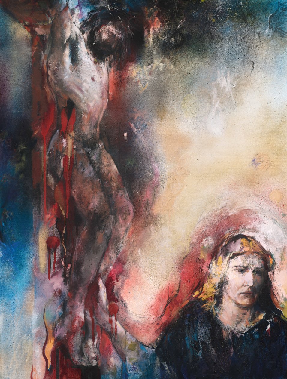 Marias berøring · Jesus på korset – Marias berøring - Jesus på korset av Johan Vlok Louw