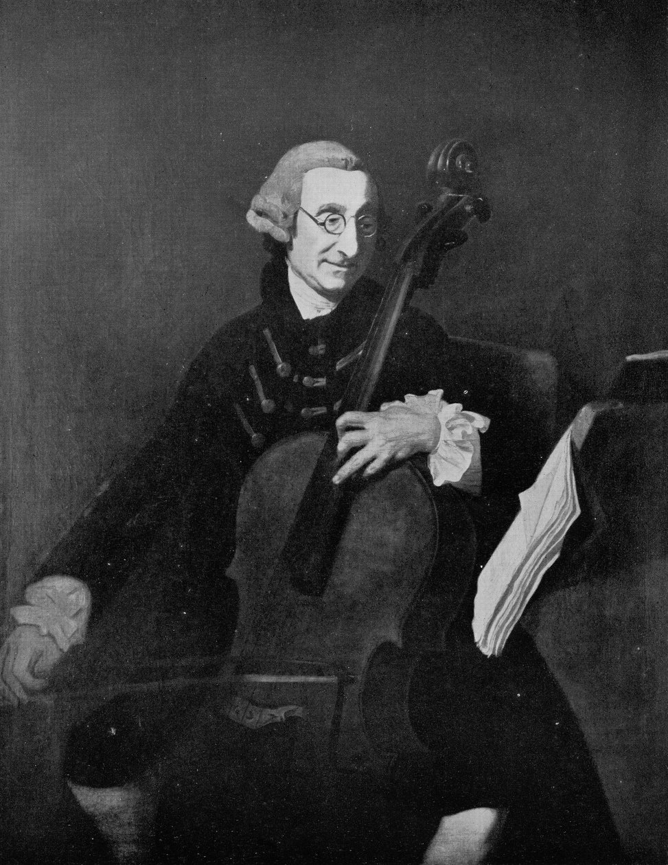 Giacomo Cervetto 1680-1783, italiensk cellist av Johan Zoffany