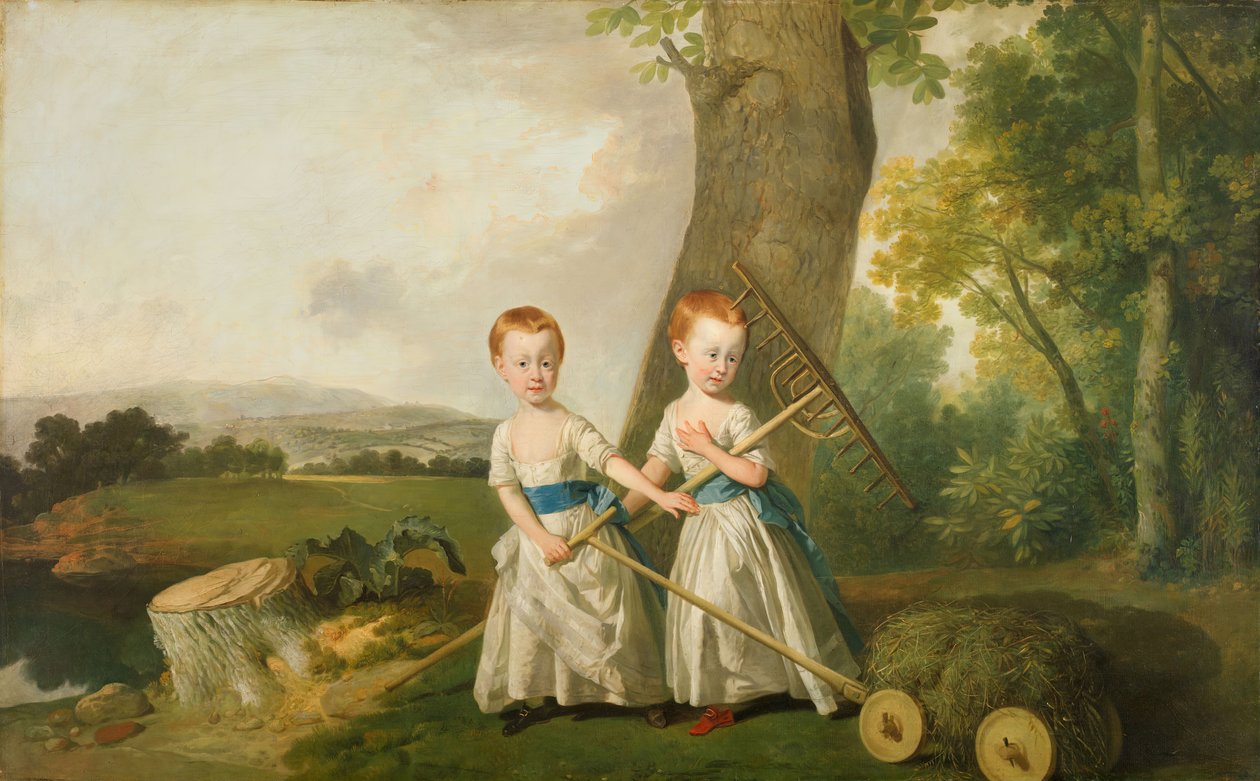 Portrett av de sløve barna, 1766-80. av Johan Zoffany