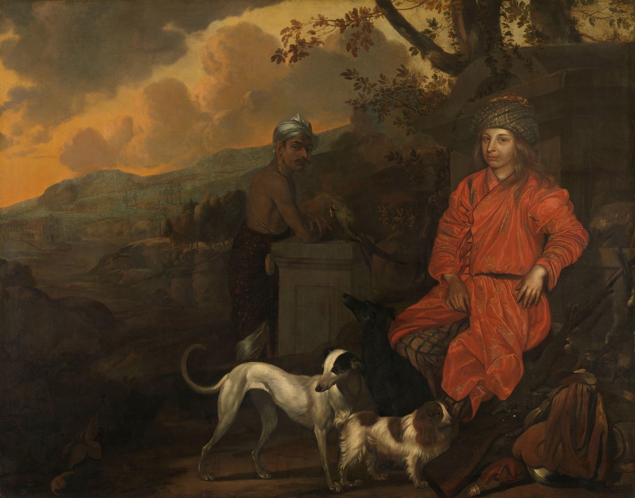 Portrett av Philippus Baldaeus og Gerrit Mossopotam Philippus Baldaeus og hans assistent Gerrit Mossopotam av Johan de la Rocquette