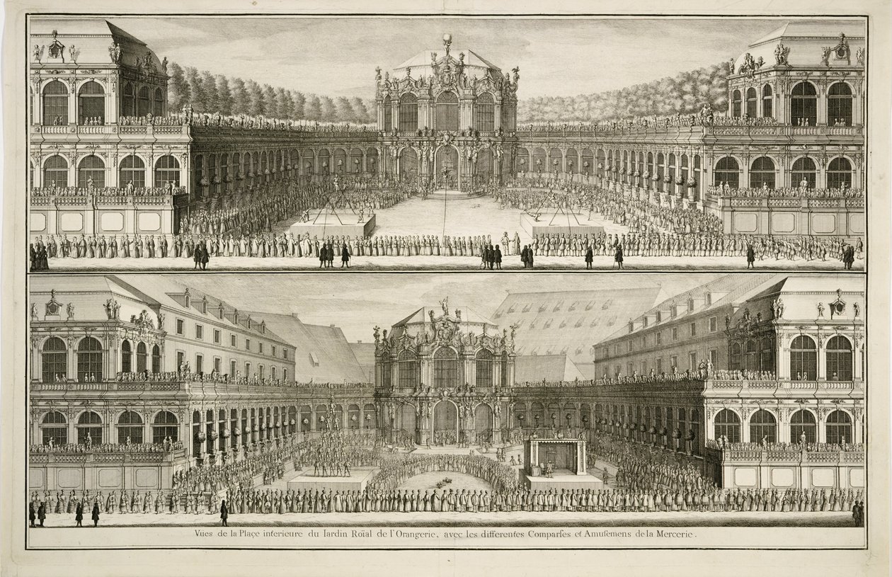 Utsikt ... over Roial de lOrangerie -hagen av Johann August Corvinus