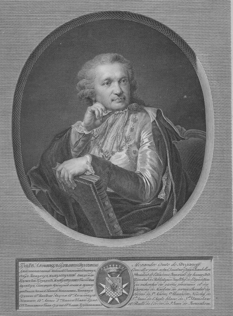 Grev Stroganov, gravert av Ignaz Sebastian Klauber, 1802 av Johann Baptist Edler von Lampi