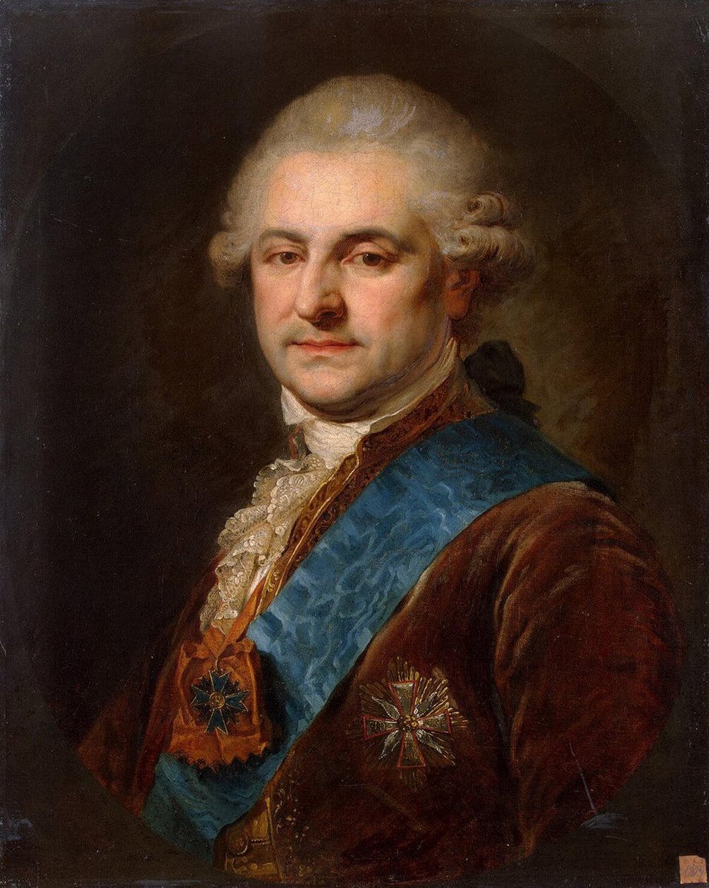 Portrett av Stanislaw II August Poniatowski av Johann Baptist Edler von Lampi