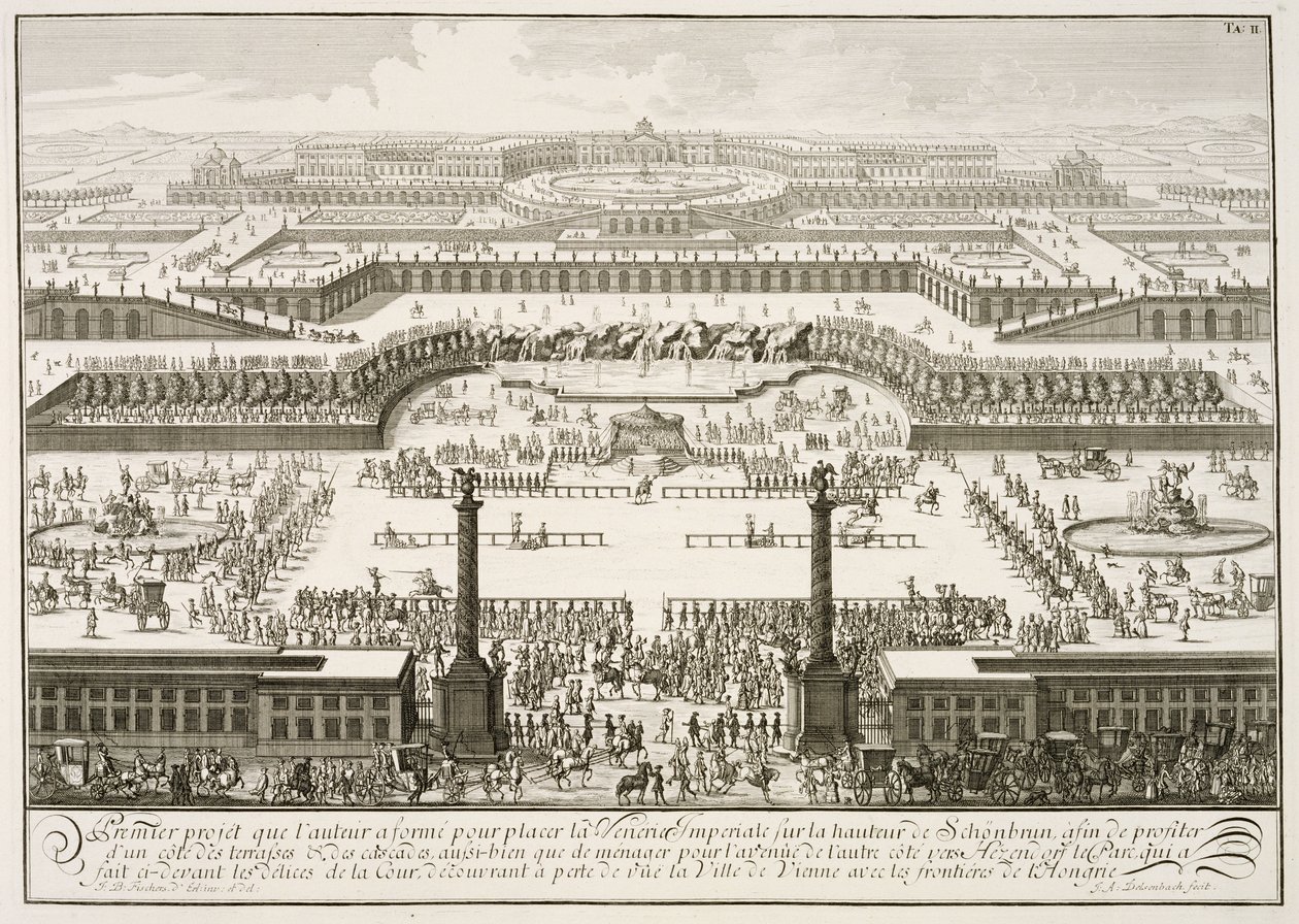 Første forslag til Schönbrunn-palasset, Wien, fra 