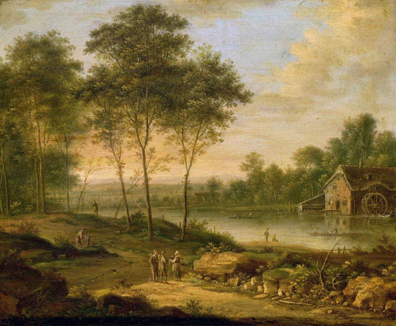 Landskap med en mølle av Johann Christian Vollerdt or Vollaert