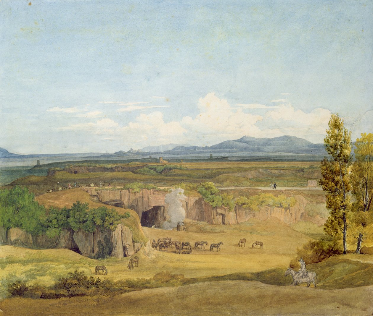 Utsikt over den romerske Campagna av Johann Christoph Erhard