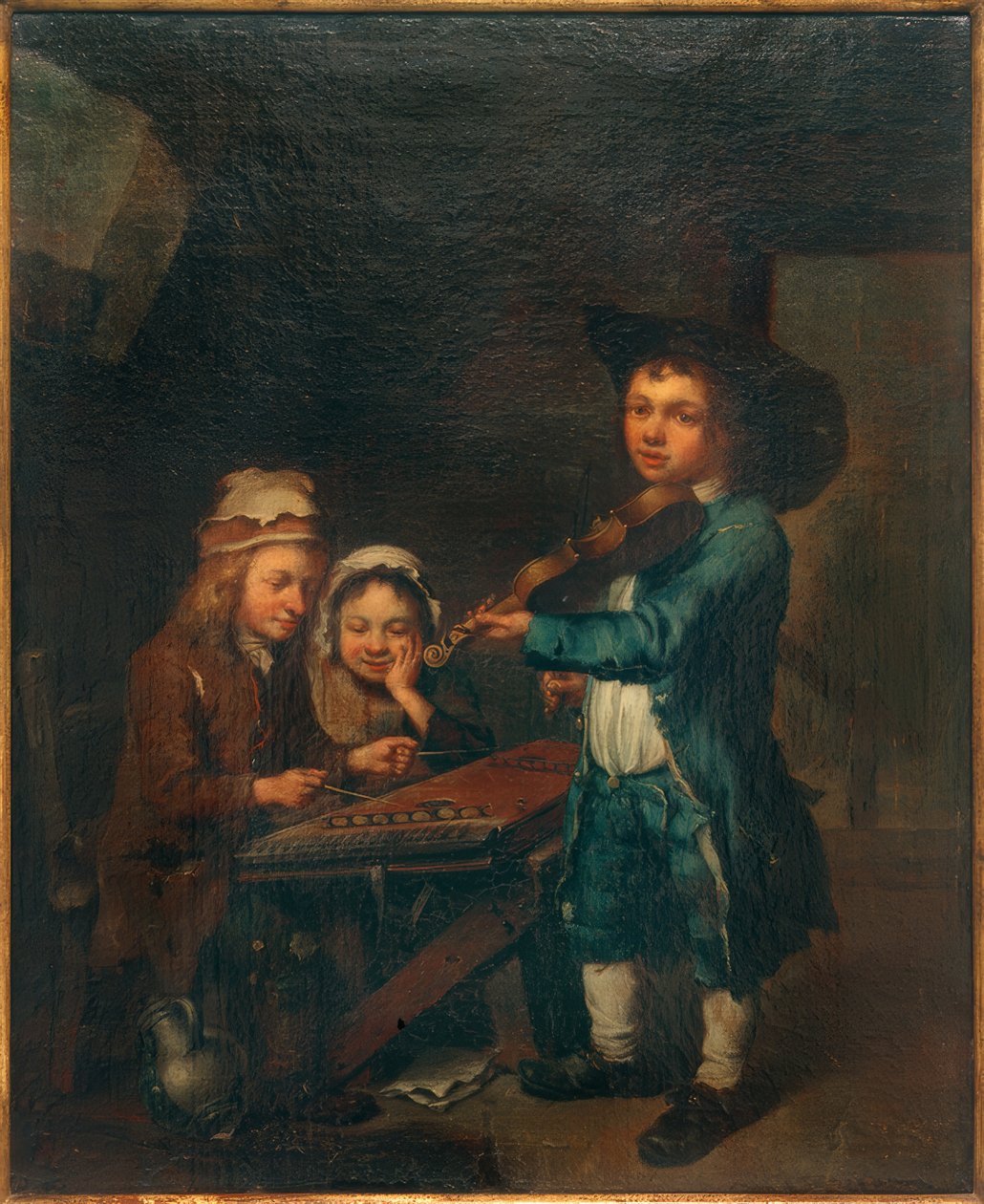 Barn som lager musikk av Johann Conrad Seekatz