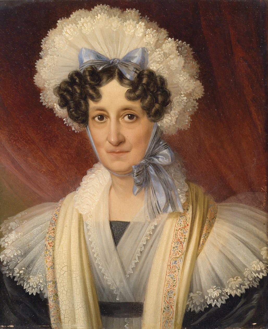 Portrett av en dame med blonder av Johann Ender