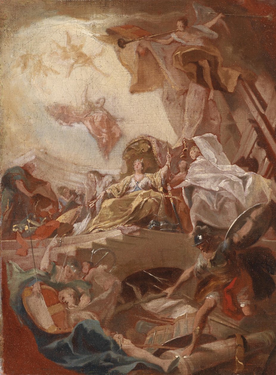 Allegorisk glorifisering av et fyrstehus av Johann Evangelist Holzer