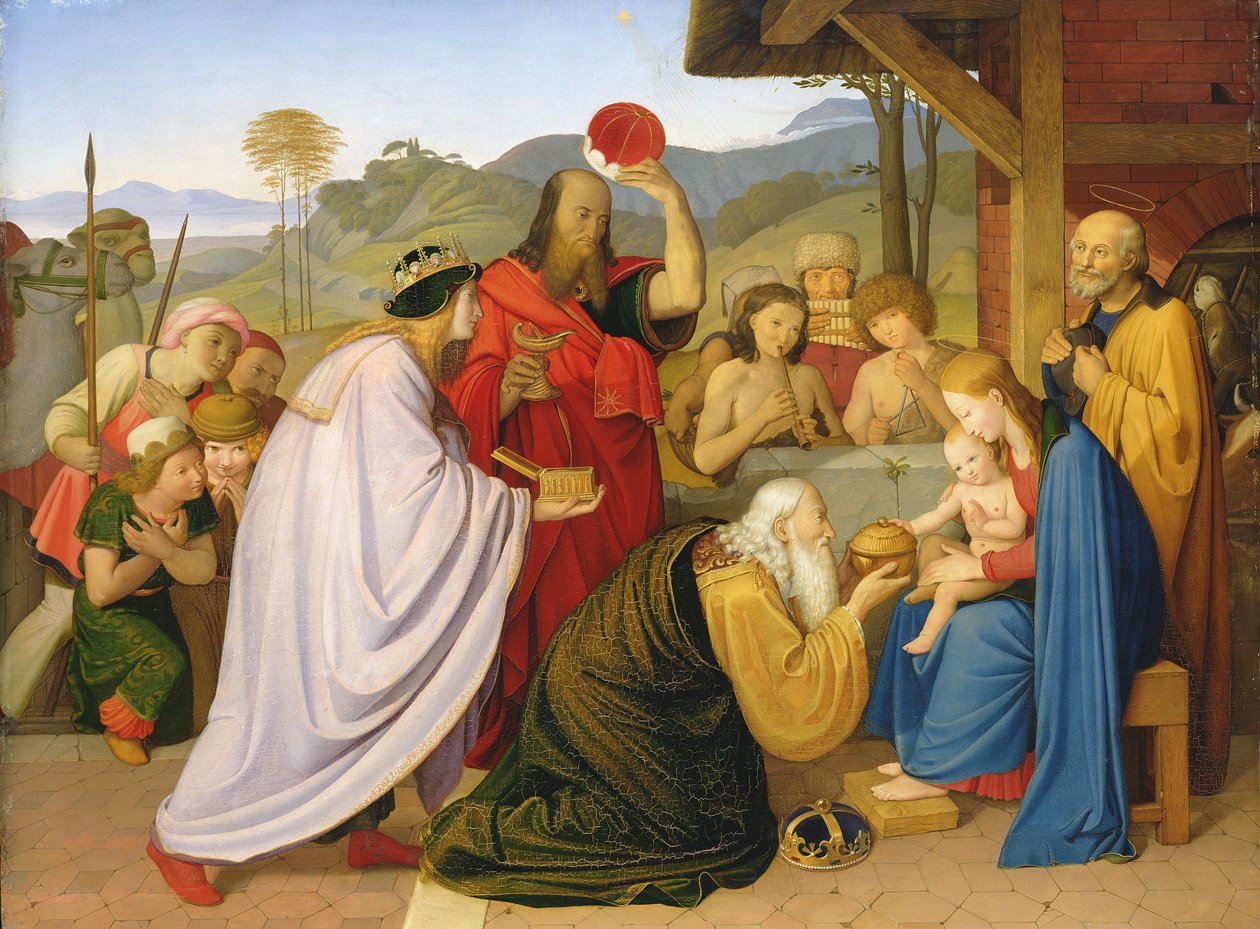 Kongenes tilbedelse, 1813 av Friedrich Overbeck