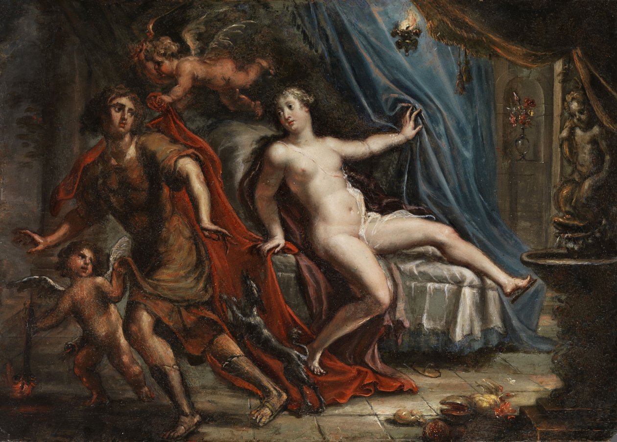 Josef unnslipper Potifars kone av Johann Georg Platzer