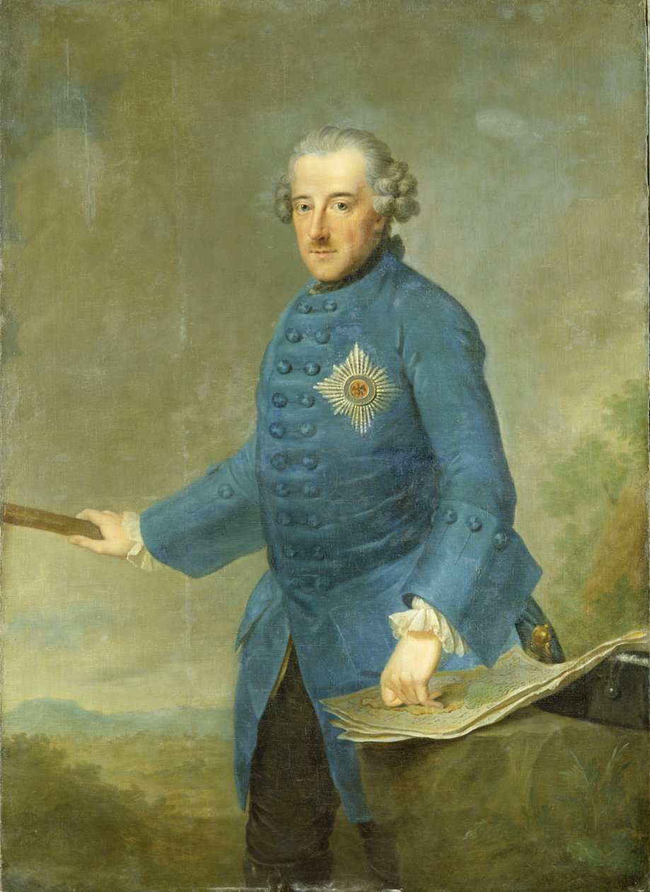 Fredrik II den store av Preussen, ca. 1770 av Johann Georg Ziesenis